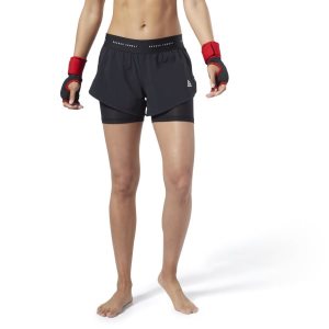 Spodenki Damskie Reebok Combat Kickboxing Czarne PL 30IEYAM